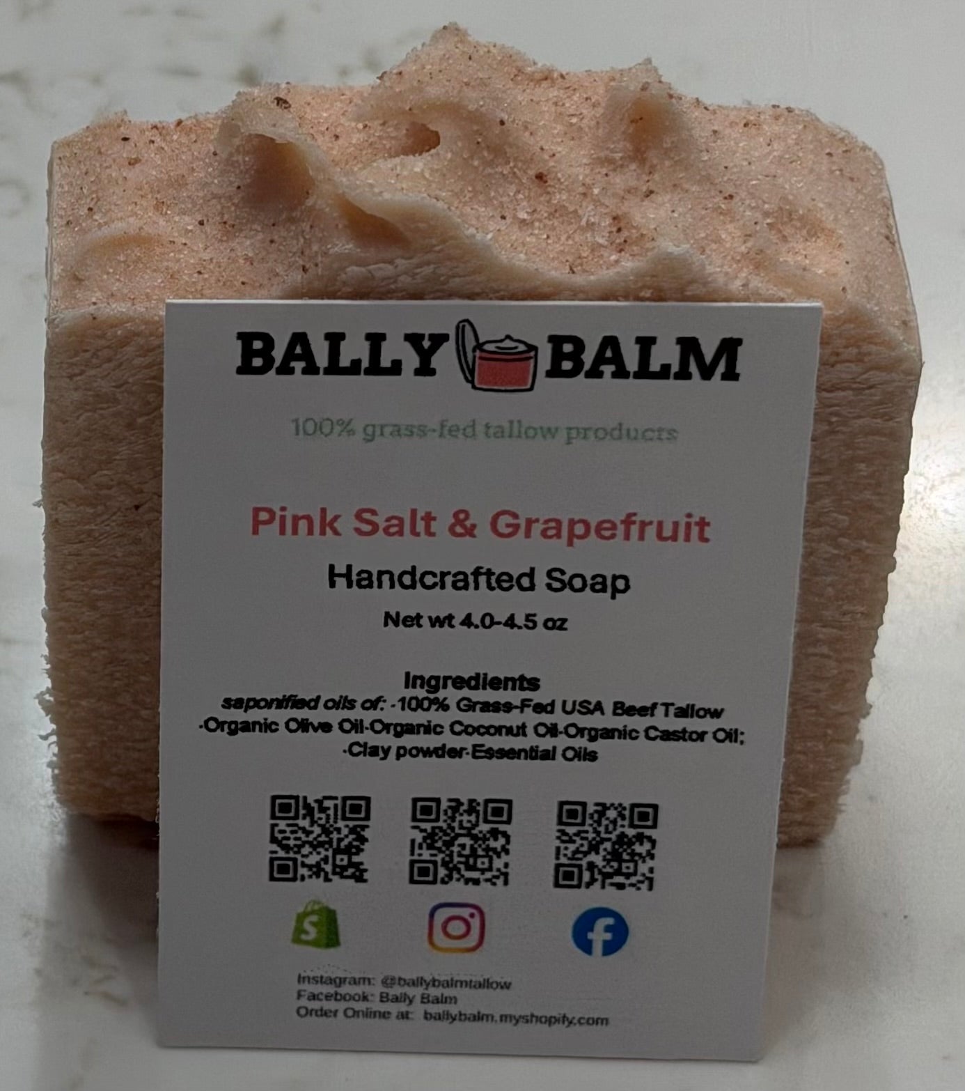 Soap Bar - Pink Salt & Grapefruit
