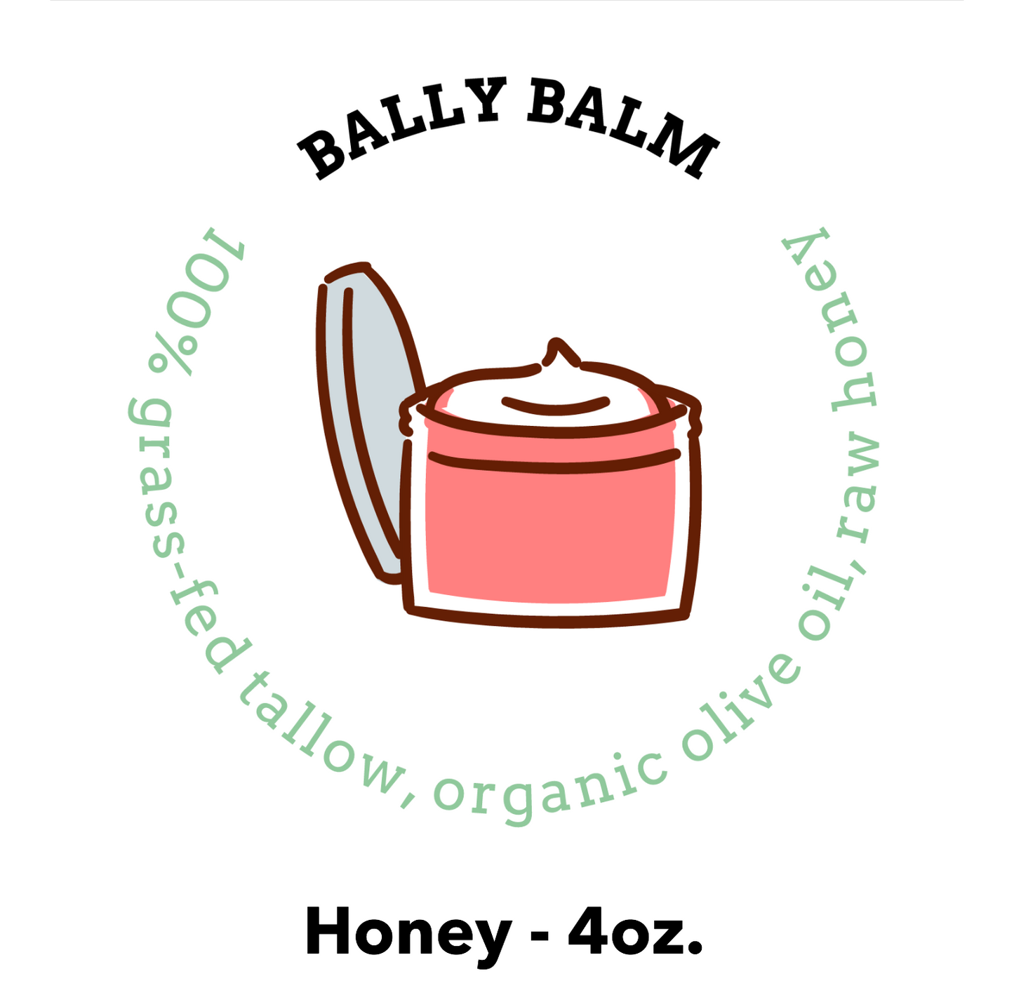 Whipped Tallow Balm - Honey - 4oz.