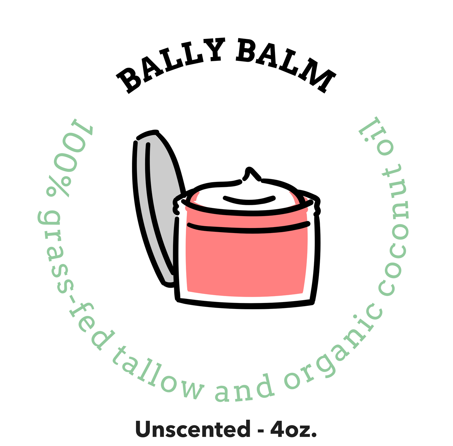 Whipped Tallow Balm - Unscented - 4oz.